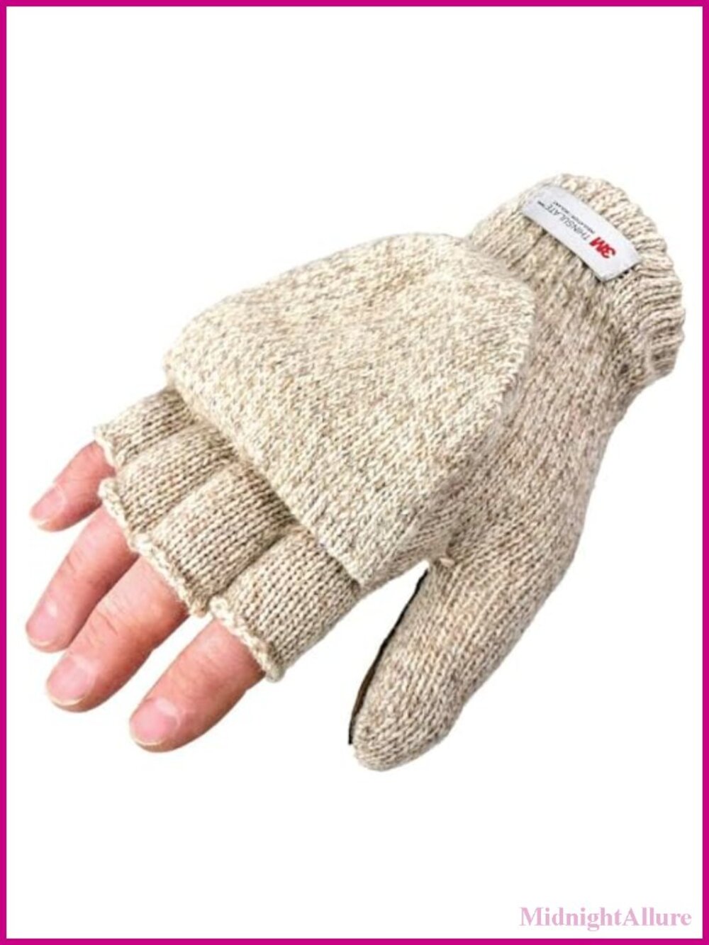 Convertible Winter Mittens Fingerless Gloves Wool Blend Thinsulate Insulated
